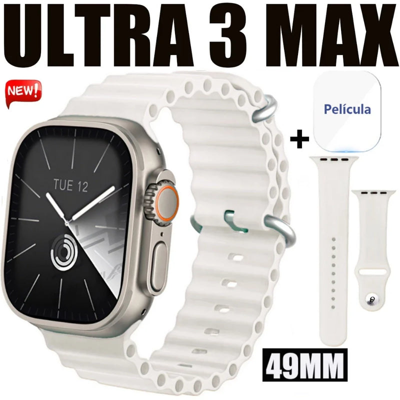 Smartwatch Watch Ultra 3 Max 2024: Super Amoled e Prova D'Água 49mm